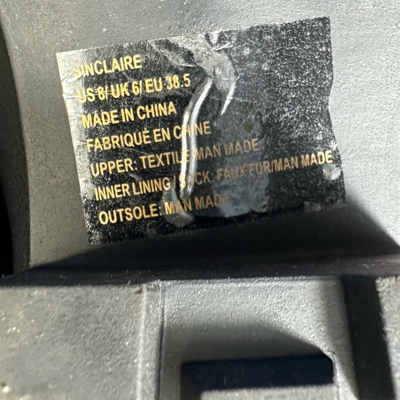 JustFab Black Lace-Up Boots with Knit Detail - Picture 6 of 7